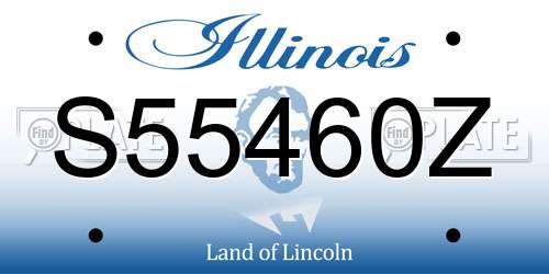 S55460Z Illinois License Plate