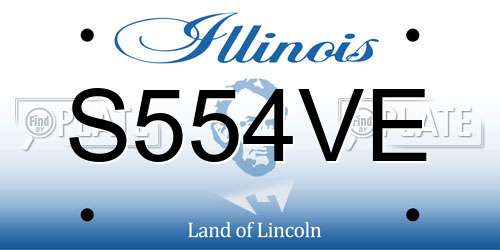 S554VE Illinois License Plate