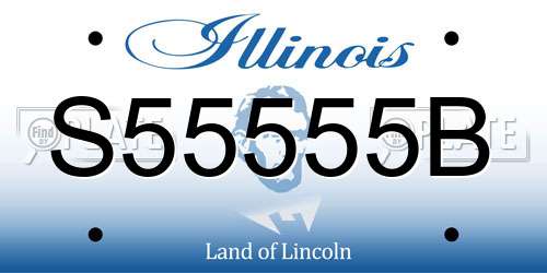 S55555B Illinois License Plate