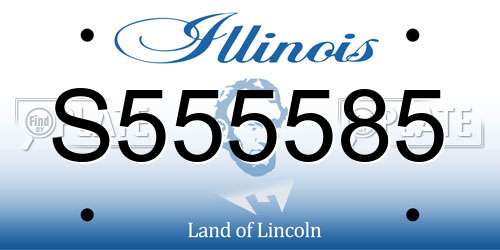 S555585 Illinois License Plate