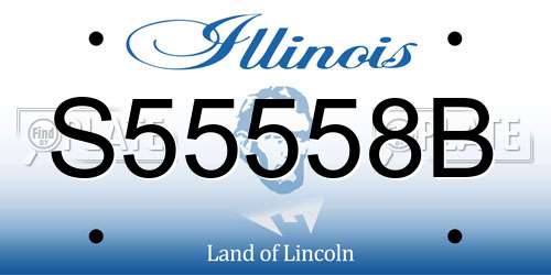 S55558B Illinois License Plate