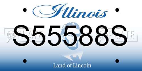 S55588S Illinois License Plate