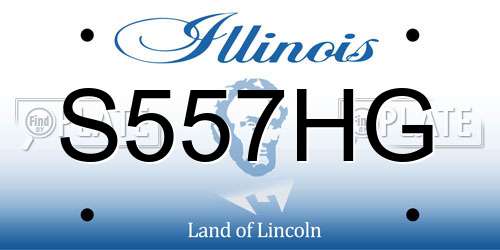 S557HG Illinois License Plate