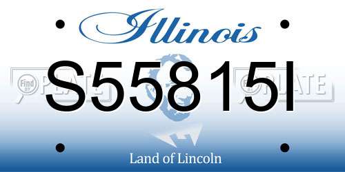 S55815I Illinois License Plate
