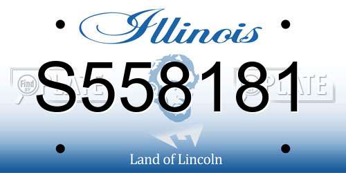 S558181 Illinois License Plate