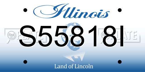 S55818I Illinois License Plate