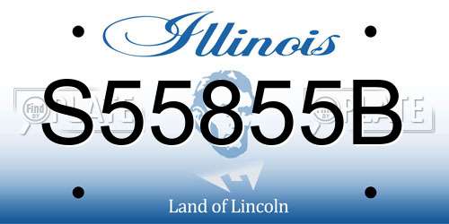 S55855B Illinois License Plate