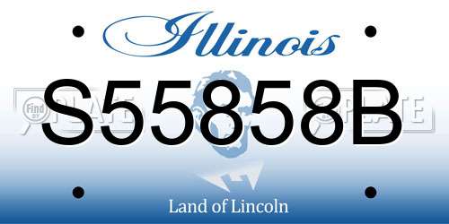 S55858B Illinois License Plate