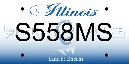 S558MS Illinois License Plate
