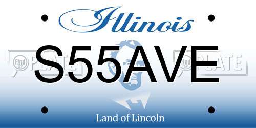 S55AVE Illinois License Plate