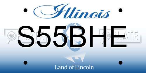 S55BHE Illinois License Plate