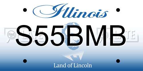 S55BMB Illinois License Plate