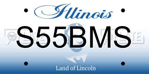 S55BMS Illinois License Plate
