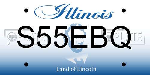 S55EBQ Illinois License Plate