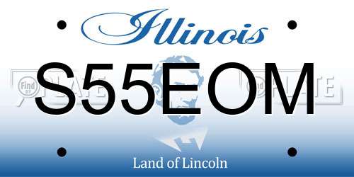 S55EOM Illinois License Plate