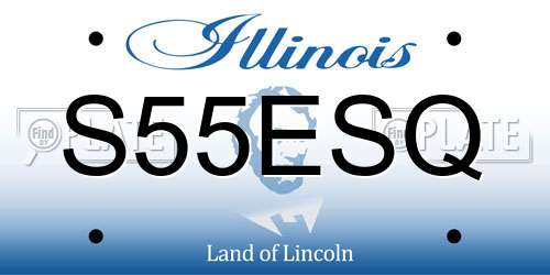 S55ESQ Illinois License Plate