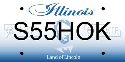 S55HOK Illinois License Plate