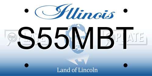 S55MBT Illinois License Plate