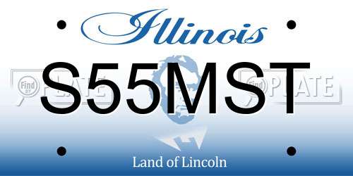 S55MST Illinois License Plate