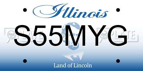 S55MYG Illinois License Plate