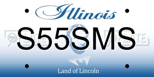 S55SMS Illinois License Plate