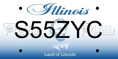 S55ZYC Illinois License Plate