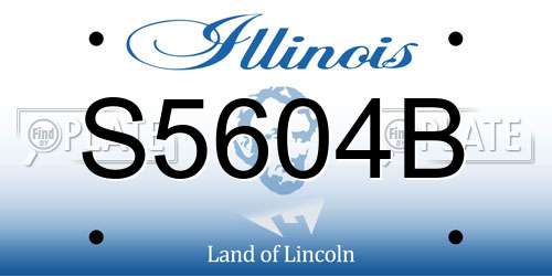 S5604B Illinois License Plate