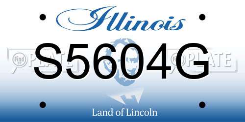S5604G Illinois License Plate