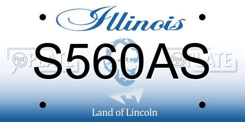 S560AS Illinois License Plate