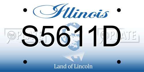 S5611D Illinois License Plate