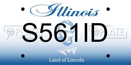 S561ID Illinois License Plate