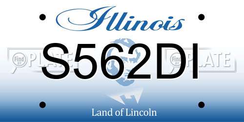S562DI Illinois License Plate