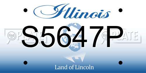 S5647P Illinois License Plate