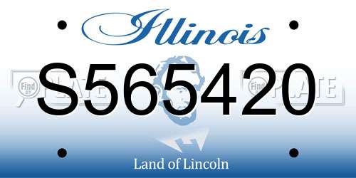 S565420 Illinois License Plate