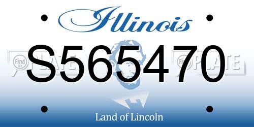 S565470 Illinois License Plate