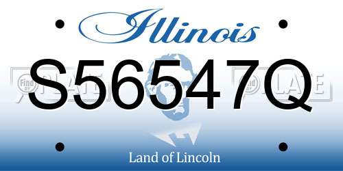 S56547Q Illinois License Plate