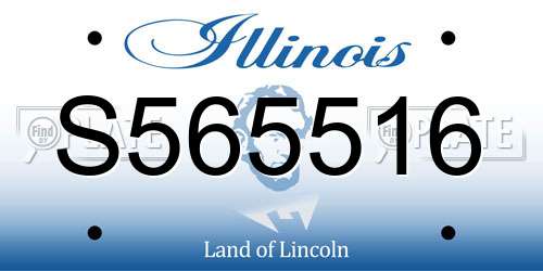 S565516 Illinois License Plate