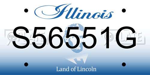 S56551G Illinois License Plate