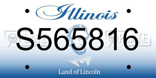 S565816 Illinois License Plate