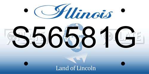 S56581G Illinois License Plate