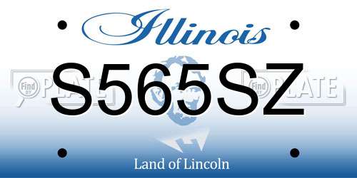 S565SZ Illinois License Plate