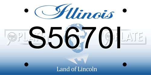 S5670I Illinois License Plate