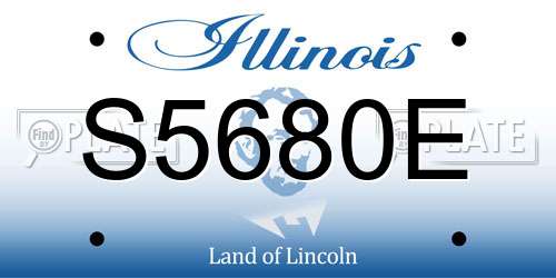 S5680E Illinois License Plate