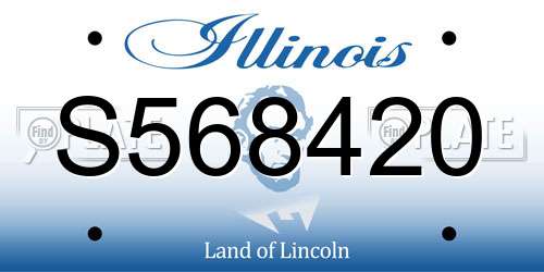 S568420 Illinois License Plate