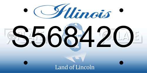 S56842O Illinois License Plate