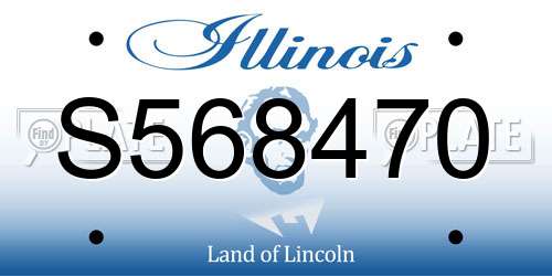 S568470 Illinois License Plate