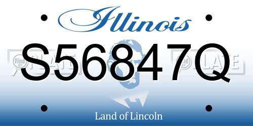 S56847Q Illinois License Plate