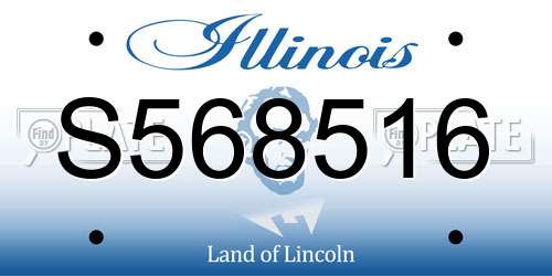 S568516 Illinois License Plate