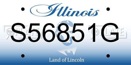 S56851G Illinois License Plate