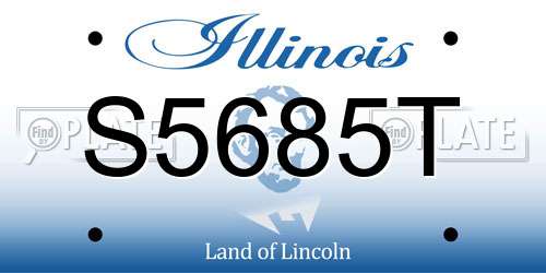 S5685T Illinois License Plate